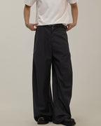 Pantaloni Larghi da uomo Sartoriali con Drappeggio | Rowan, immagine 4