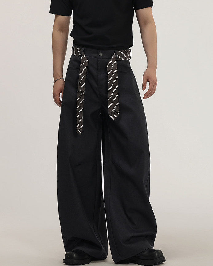 Pantaloni Larghi da uomo con Cintura in Tessuto | Rowan, immagine 2