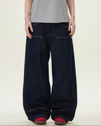 Jeans Larghi da uomo in Denim Grezzo | Rowan
