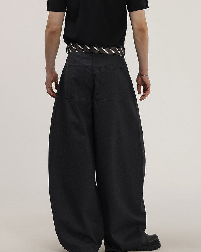 Pantaloni Larghi da uomo con Cintura in Tessuto | Rowan, immagine 3