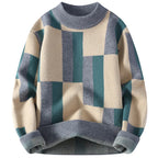 Maglia girocollo con motivo geometrico, vista 5