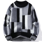 Maglia girocollo con motivo geometrico, vista 2