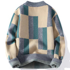 Maglia girocollo con motivo geometrico, vista 4
