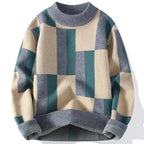 Maglia girocollo con motivo geometrico, vista 3