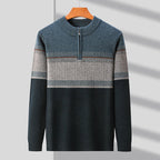 Maglia con mezza zip a blocchi di colore, vista 5