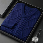 Maglia con scollo a V e lavorazione a trecce, vista 6