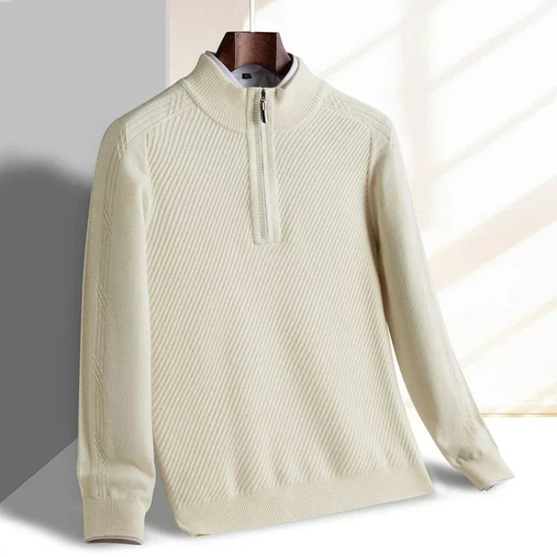 Maglia con mezza zip e fasce, vista 4