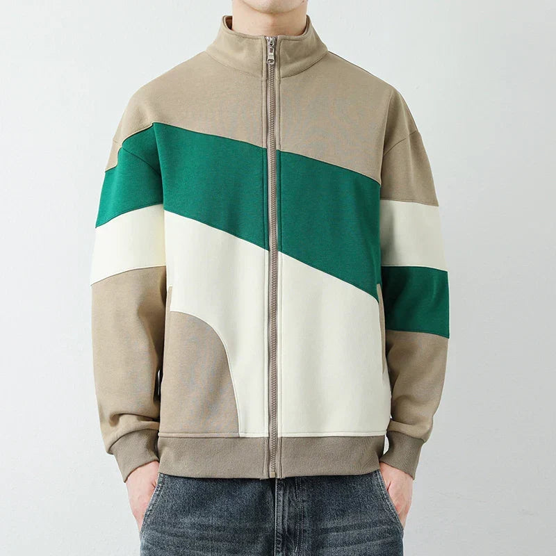 Giacca con zip e inserti a contrasto, vista 5