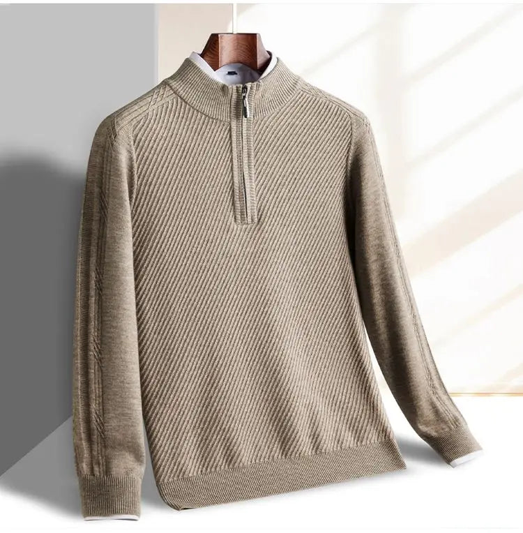 Maglia con mezza zip e fasce, vista 5