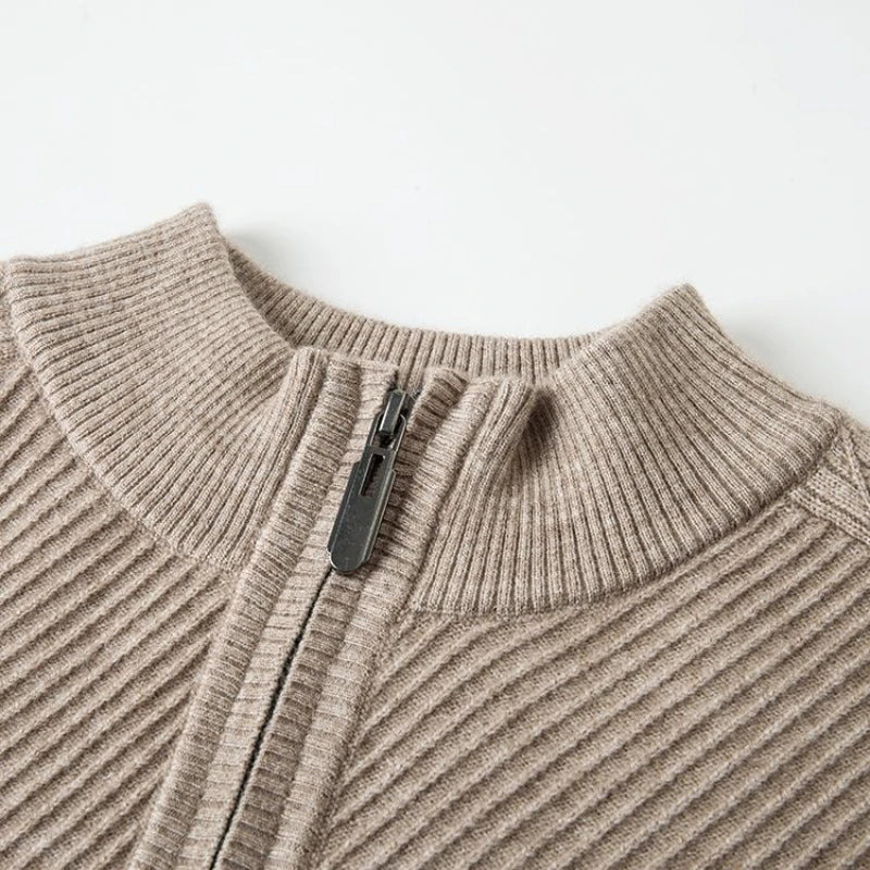 Maglia con mezza zip e fasce, vista 6