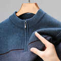Maglia con mezza zip a blocchi di colore, vista 1