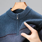Maglia con mezza zip a blocchi di colore, vista 1