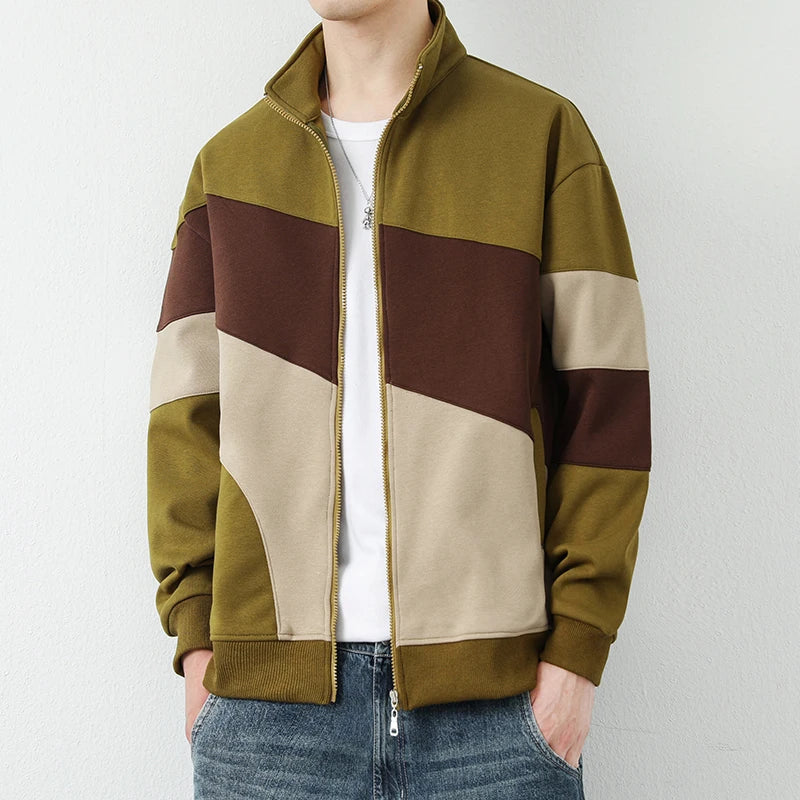 Giacca con zip e inserti a contrasto, vista 2