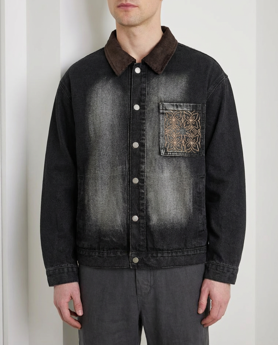 Giacca di Jeans da uomo Cargo Effetto Delavé | Rowan, immagine 6