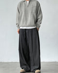 Pantaloni Larghi da uomo con Pinces in Misto Lana | Rowan