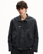 Giubbotto da uomo con Fibbie in Twill di Cotone | Rowan, immagine 5