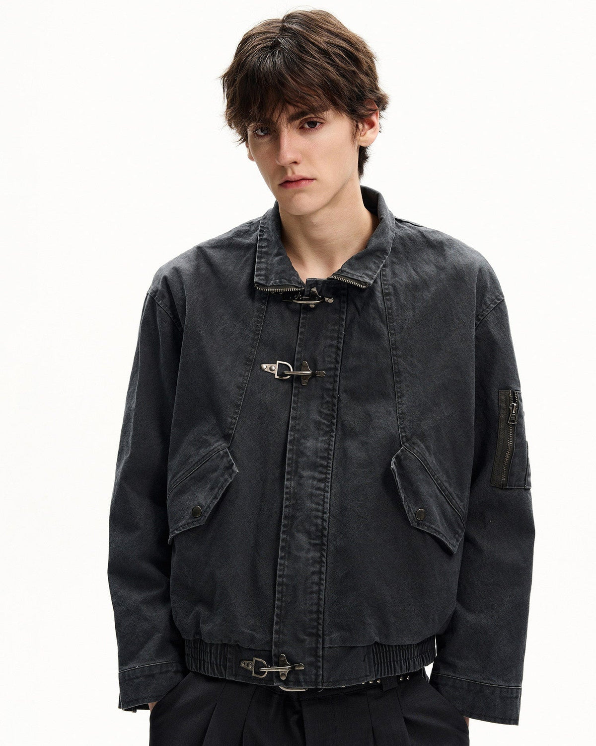 Giubbotto da uomo con Fibbie in Twill di Cotone | Rowan, immagine 5
