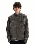Field Jacket da uomo con Zip in Cotone Washed | Rowan