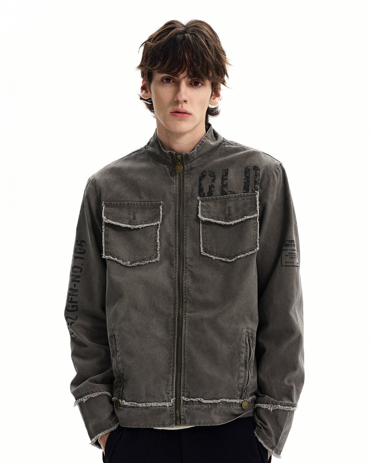 Field Jacket da uomo con Zip in Cotone Washed | Rowan