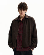 Giubbotto da uomo Gessato con Zip in Misto Lana | Rowan
