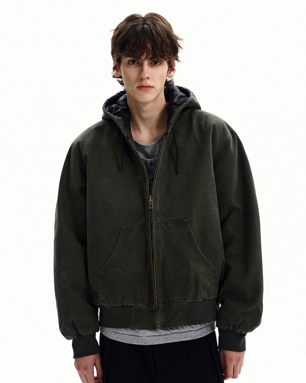Giubbotto da uomo con Cappuccio e Zip in Cotone | Rowan, immagine 4