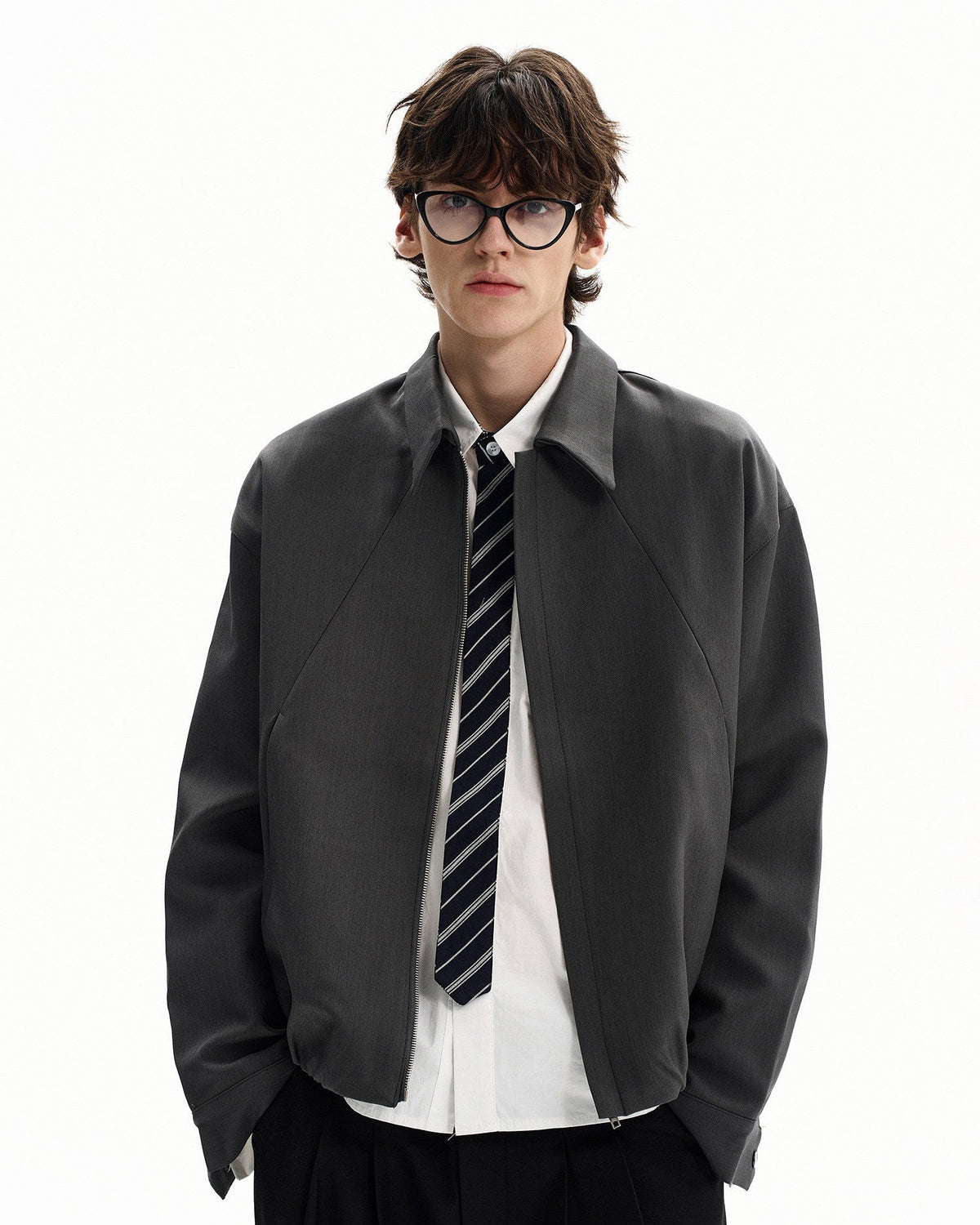 Giubbotto da uomo con Zip in Misto Lana | Rowan