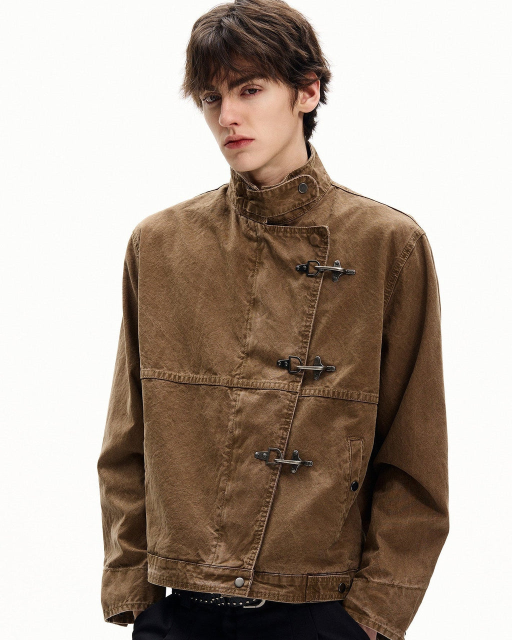 Giubbotto da uomo con Alamari in Cotone Washed | Rowan, immagine 5