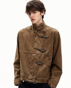 Giubbotto da uomo con Alamari in Cotone Washed | Rowan, immagine 5