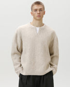 Maglione da uomo a Trecce Scollo a V in Lana | Rowan