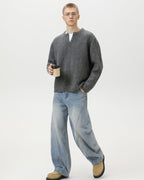 Maglione da uomo a Trecce Scollo a V in Lana | Rowan, immagine 6