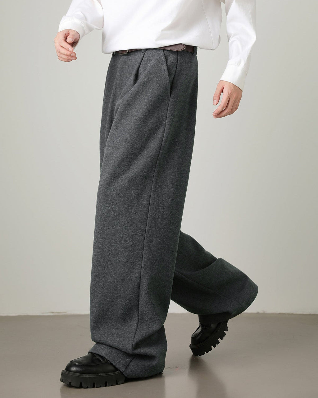 Pantaloni Larghi da uomo in Misto Lana | Rowan, immagine 8