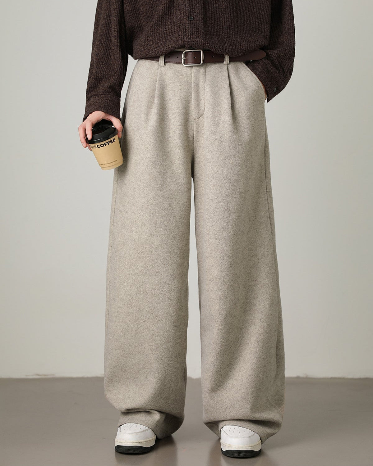 Pantaloni Larghi da uomo in Misto Lana | Rowan