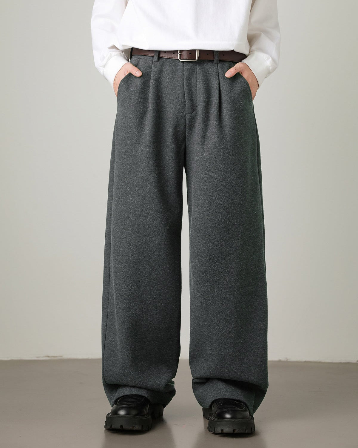 Pantaloni Larghi da uomo in Misto Lana | Rowan, immagine 7