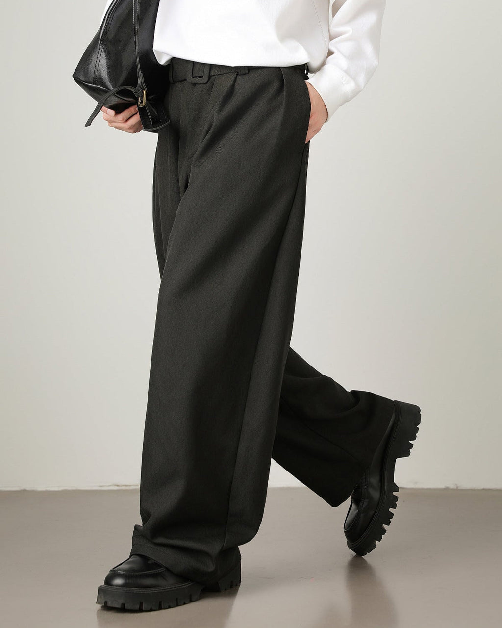 Pantaloni Larghi da uomo in Misto Lana e Cotone | Rowan, immagine 18