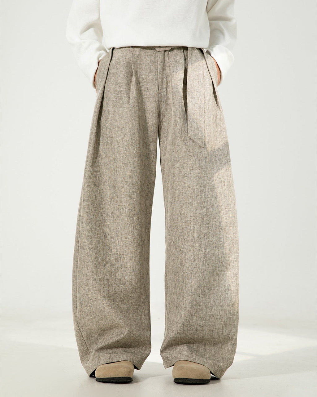 Pantaloni Larghi da uomo in Misto Lana e Cotone | Rowan