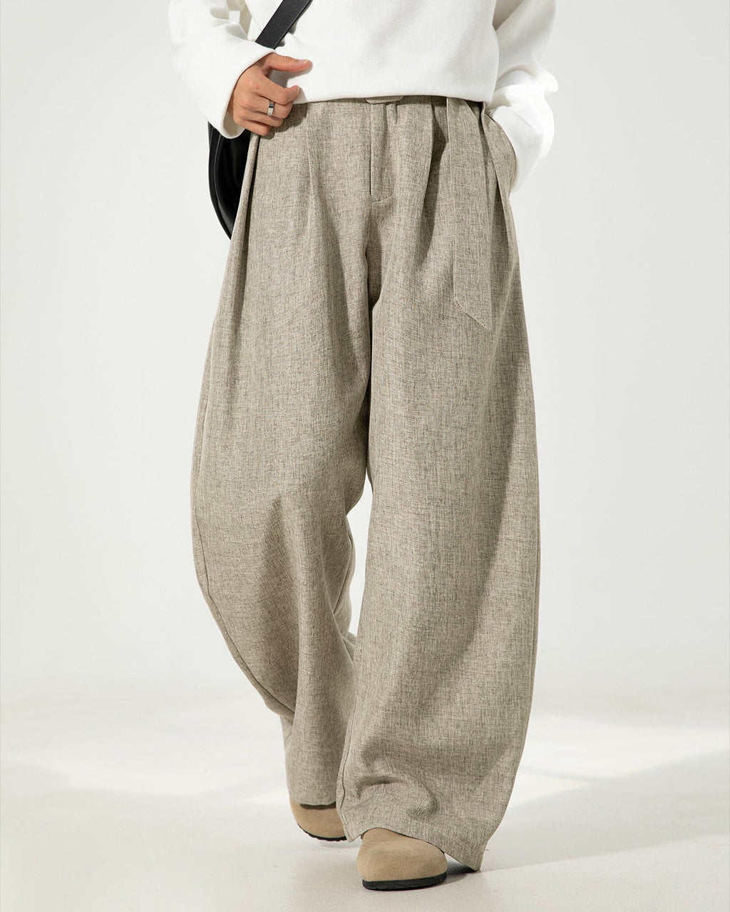 Pantaloni Larghi da uomo in Misto Lana e Cotone | Rowan, immagine 4