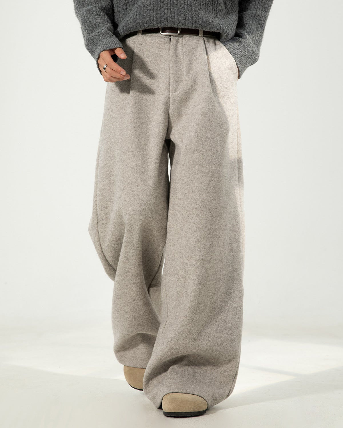 Pantaloni Larghi da uomo in Misto Lana | Rowan, immagine 6