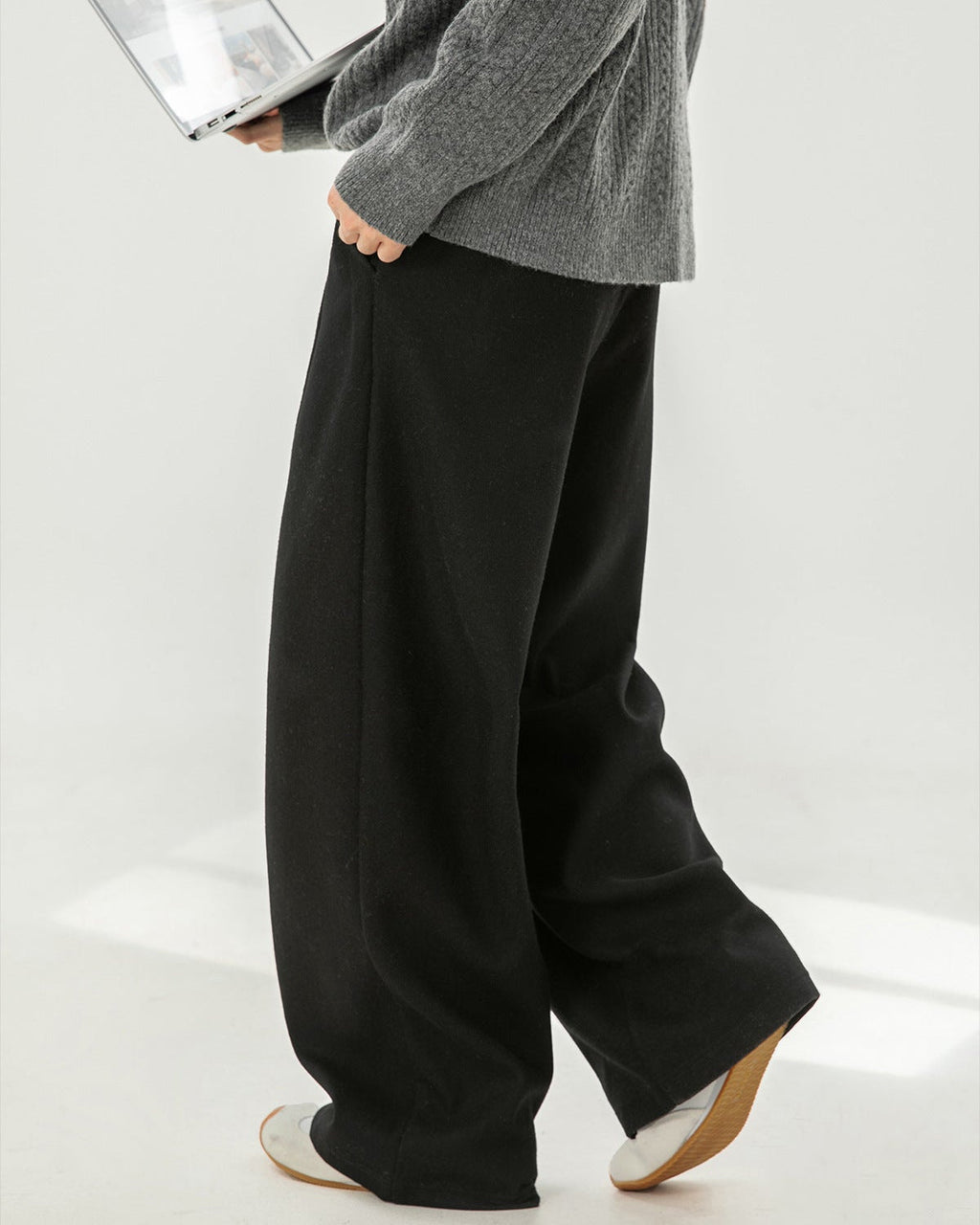 Pantaloni Larghi da uomo in Misto Lana | Rowan, immagine 14