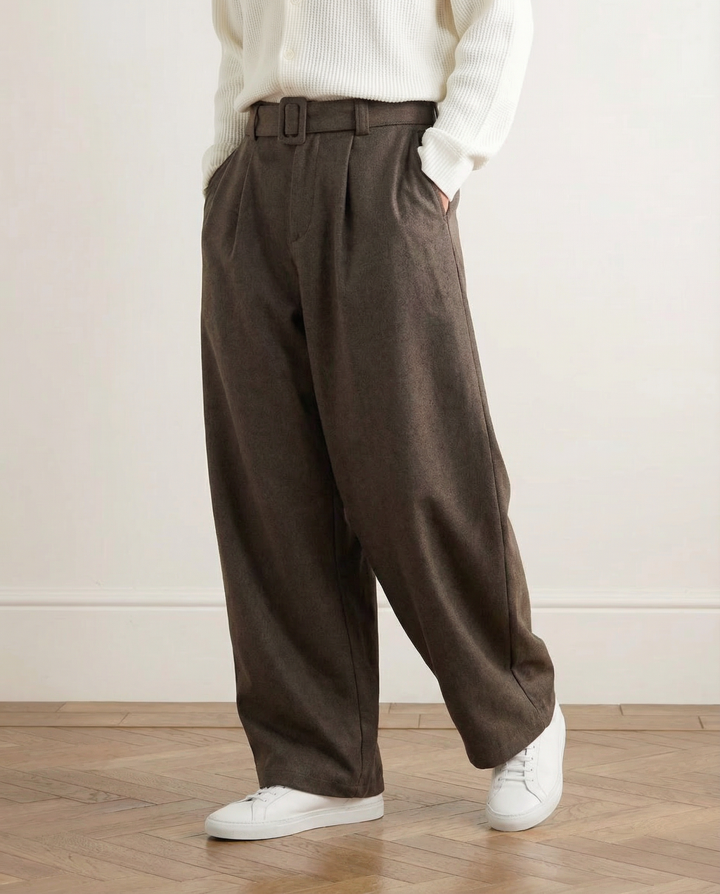 Pantaloni Larghi da uomo in Misto Lana e Cotone | Rowan, immagine 6