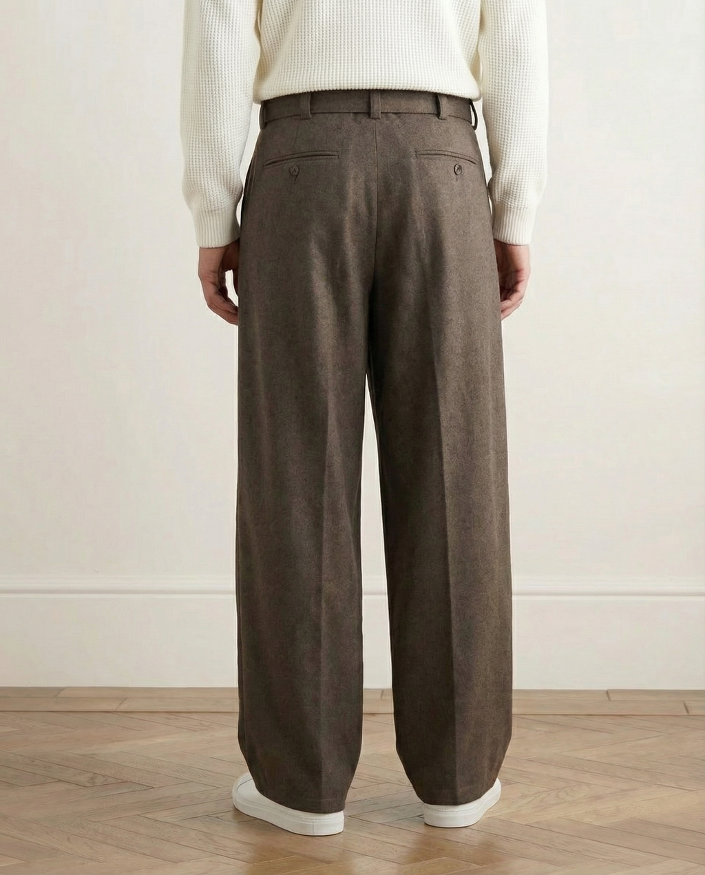 Pantaloni Larghi da uomo in Misto Lana e Cotone | Rowan, immagine 7