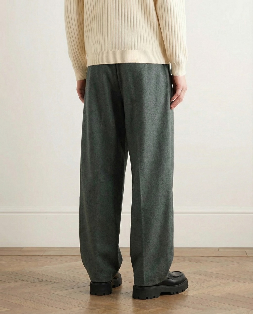 Pantaloni Larghi da uomo in Misto Lana e Cotone | Rowan, immagine 10