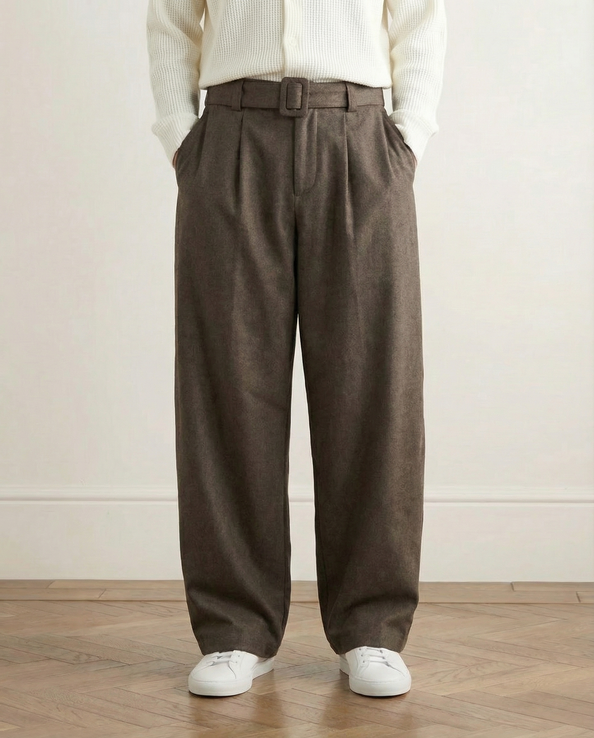 Pantaloni Larghi da uomo in Misto Lana e Cotone | Rowan, immagine 5