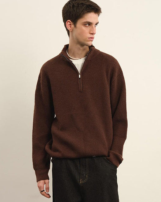 Maglione da uomo Mezza Zip in Lana | Rowan, immagine 2