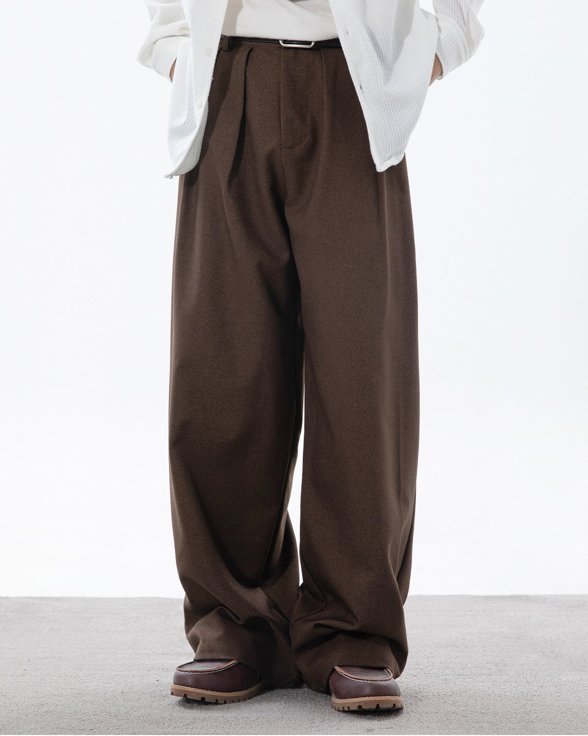 Pantaloni Larghi da uomo con Pinces in Cotone | Rowan, immagine 6