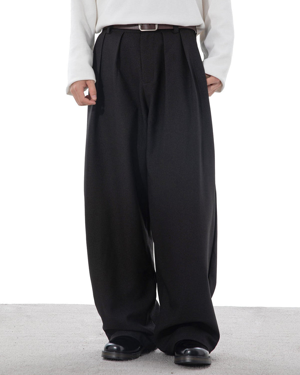 Pantaloni Larghi da uomo con Pinces in Cotone | Rowan, immagine 14
