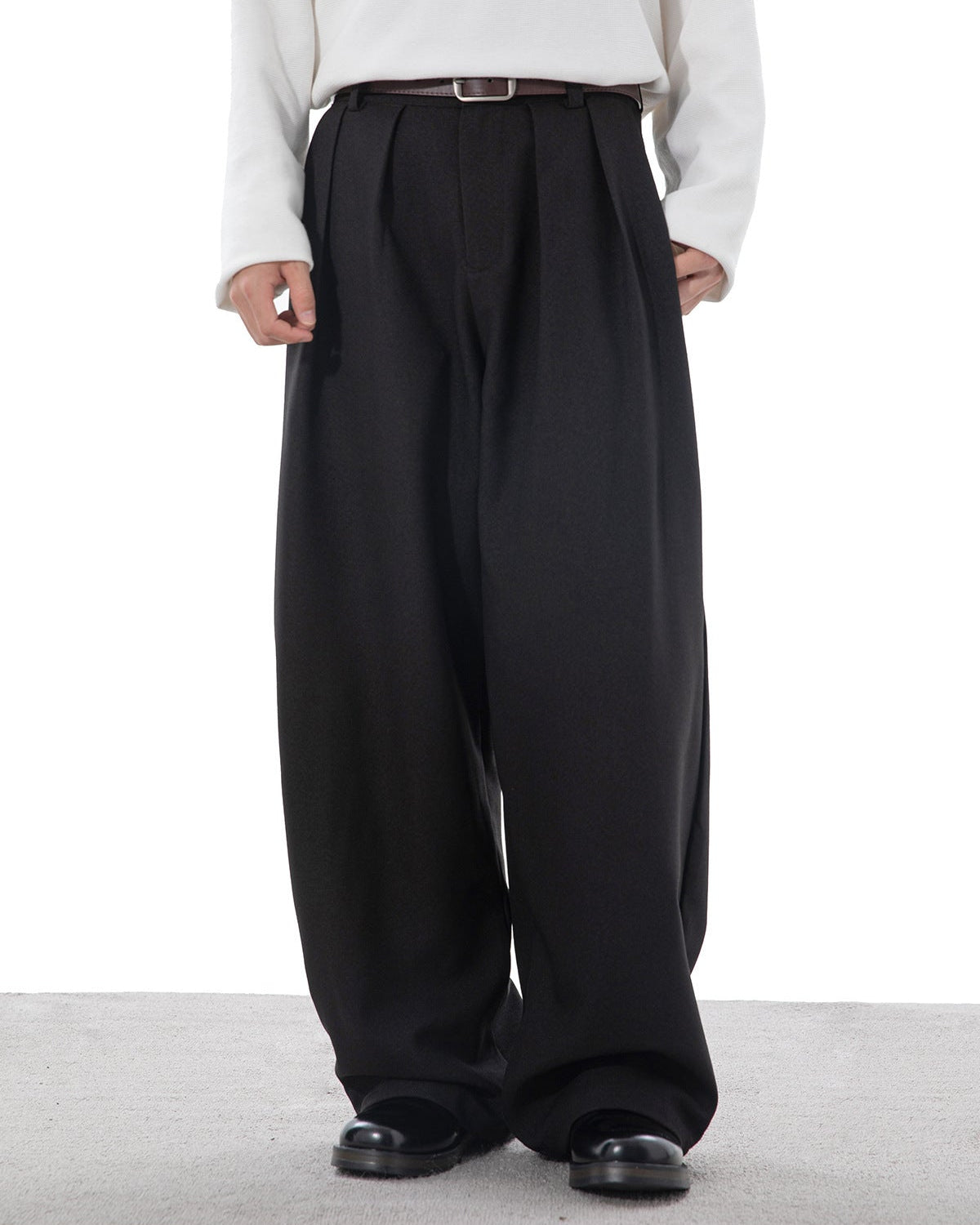 Pantaloni Larghi da uomo con Pinces in Cotone | Rowan, immagine 14
