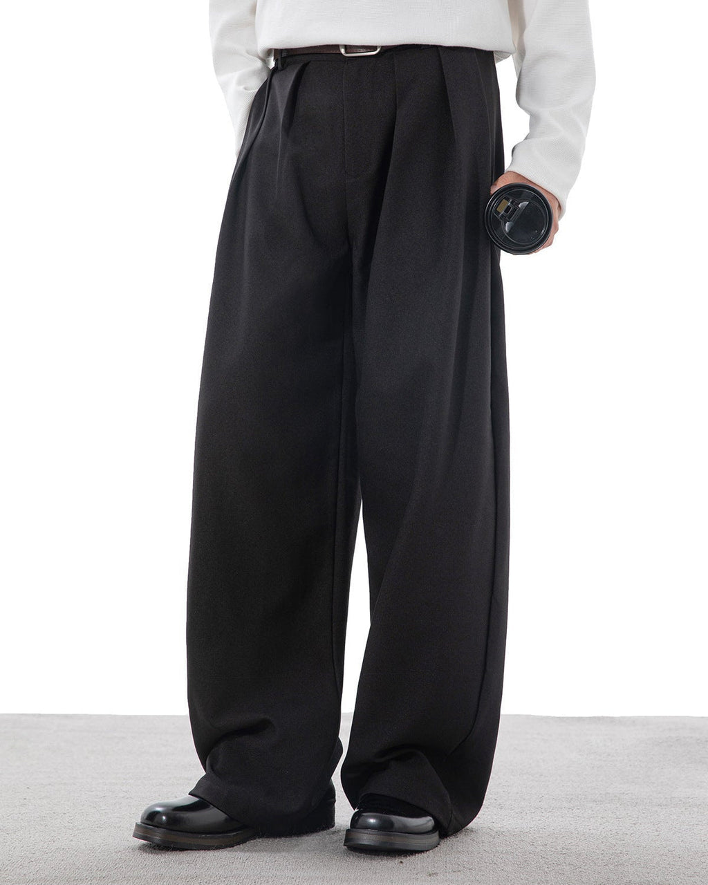 Pantaloni Larghi da uomo con Pinces in Cotone | Rowan, immagine 17