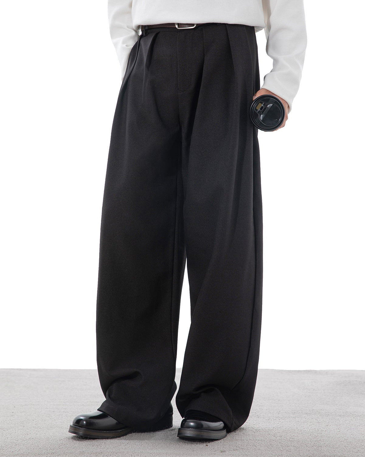 Pantaloni Larghi da uomo con Pinces in Cotone | Rowan, immagine 17