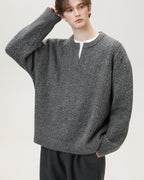 Maglione da uomo con Collo Aperto in Maglia | Rowan