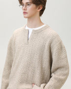 Maglione da uomo con Collo Aperto in Maglia | Rowan, immagine 5